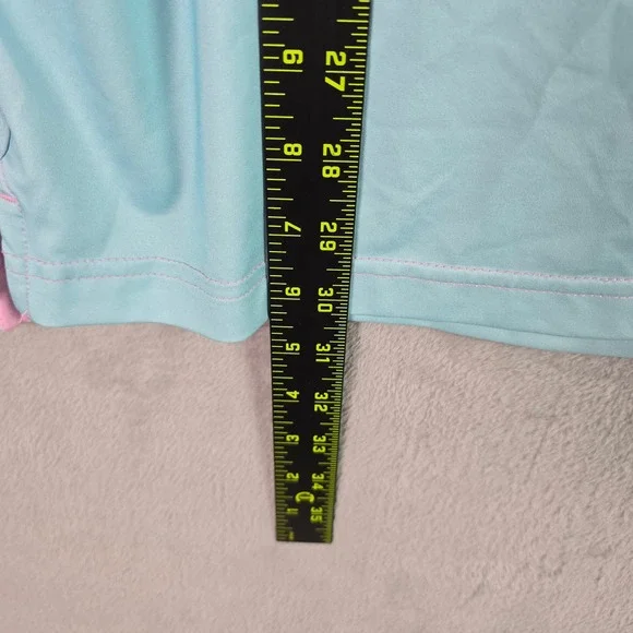 Chubbies Mens Large Pink Blue Ombre Pineapple Performance Polo Shirt SM23CA00106 - Picture 3 of 8